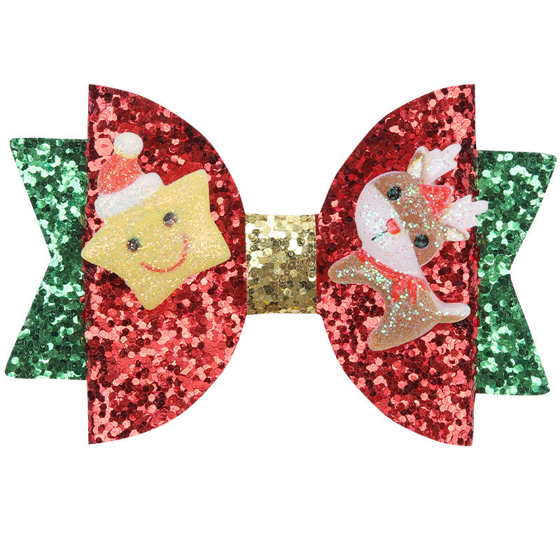 Wholesale 3pcs/pack Christmas Series Bow Hairpin